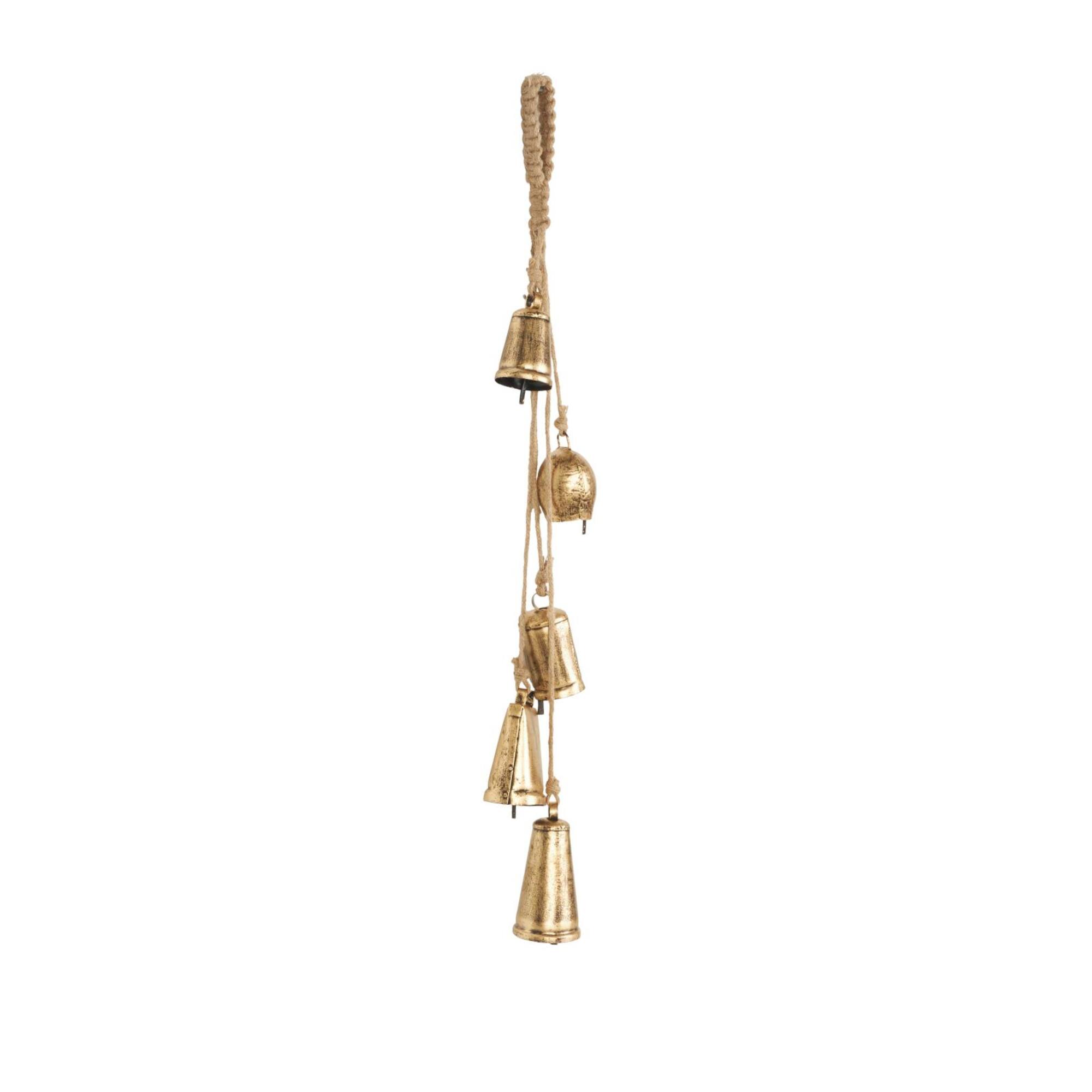 29" Gold Metal Cascading Cluster Decorative Cow Bells